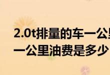 2.0t排量的車一公里需要多少油費(fèi)（排量2.0一公里油費(fèi)是多少）