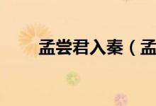 孟嘗君入秦（孟嘗君為何入秦為相）