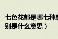 七色花都是哪七種顏色（七色花有幾種顏色分別是什么意思）