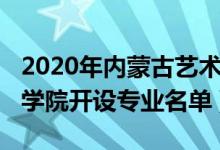 2020年內(nèi)蒙古藝術(shù)學(xué)院（2022年內(nèi)蒙古藝術(shù)學(xué)院開(kāi)設(shè)專業(yè)名單）