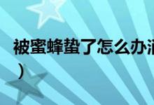 被蜜蜂蟄了怎么辦消腫止痛（情況嚴(yán)重怎么辦）