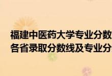 福建中醫(yī)藥大學(xué)專業(yè)分數(shù)線2020（福建中醫(yī)藥大學(xué)2021年各省錄取分數(shù)線及專業(yè)分數(shù)線）