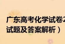 廣東高考化學(xué)試卷2021（2022廣東高考化學(xué)試題及答案解析）