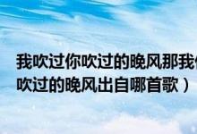 我吹過你吹過的晚風那我們算不算相擁是什么歌（我吹過你吹過的晚風出自哪首歌）