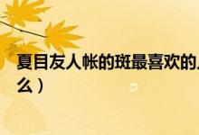 夏目友人帳的斑最喜歡的人是誰（夏目友人帳斑的身世是什么）