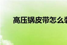 高壓鍋皮帶怎么裝（高壓鍋皮凍做法）