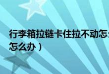 行李箱拉鏈卡住拉不動怎么辦（行李箱拉桿卡住了拉不出來怎么辦）