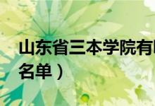 山東省三本學(xué)院有哪些（2022最新三本院校名單）