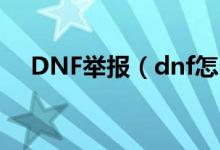 DNF舉報（dnf怎么舉報-dnf如何舉報）