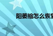 陽(yáng)萎縮怎么恢復(fù)（陽(yáng)痿怎么恢復(fù)）