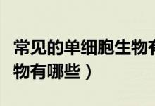 常見的單細(xì)胞生物有哪五種（常見的單細(xì)胞生物有哪些）