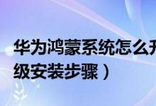 華為鴻蒙系統(tǒng)怎么升級(jí)安裝(華為鴻蒙系統(tǒng)升級(jí)安裝步驟)