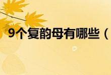 9個復(fù)韻母有哪些（9個復(fù)韻母有哪些字母）
