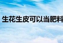 生花生皮可以當肥料嗎（生花生皮可以吃嗎）