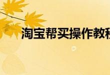 淘寶幫買(mǎi)操作教程（淘寶幫買(mǎi)是什么）