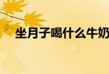 坐月子喝什么牛奶（坐月子喝什么湯好）