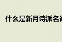 什么是新月詩派名詞解釋（什么是新月派）