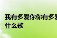 我有多愛(ài)你你有多愛(ài)我其實(shí)我們都說(shuō)不出來(lái)是什么歌