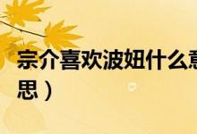 宗介喜歡波妞什么意思（波姐喜歡宗介什么意思）