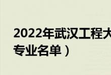 2022年武漢工程大學(xué)有哪些專業(yè)（國(guó)家特色專業(yè)名單）