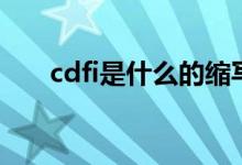 cdfi是什么的縮寫(xiě)（cdfi是什么意思）