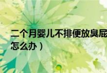 二個月嬰兒不排便放臭屁怎么辦（2個月寶寶放臭屁不排便怎么辦）