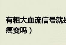 有粗大血流信號就是癌變嗎（有血流信號就是癌變嗎）