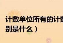 計(jì)數(shù)單位所有的計(jì)數(shù)單位（所有的計(jì)數(shù)單位分別是什么）
