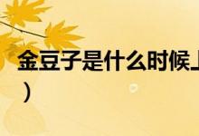 金豆子是什么時候上架的（金豆子是什么意思）