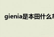 gienia是本田什么車（gienia本田叫什么）