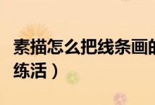 素描怎么把線(xiàn)條畫(huà)的有質(zhì)感（素描怎么把線(xiàn)條練活）