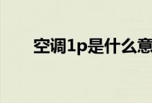 空調(diào)1p是什么意思（空調(diào)1p的含義）