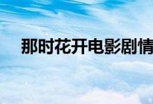 那時(shí)花開(kāi)電影劇情（講述的是什么故事）