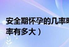 安全期懷孕的幾率明明很低（安全期懷孕的幾率有多大）