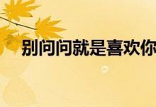 別問問就是喜歡你（別問問就是什么梗）
