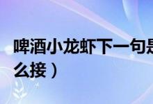 啤酒小龍蝦下一句是啥（啤酒小龍蝦下一句怎么接）