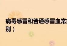 病毒感冒和普通感冒血常規(guī)區(qū)別（病毒感冒和普通感冒的區(qū)別）