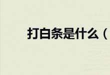 打白條是什么（打白條是什么意思）