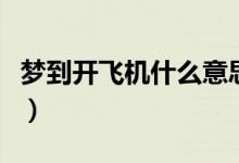 夢到開飛機(jī)什么意思（夢到開飛機(jī)有這些意思）
