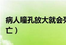 病人瞳孔放大就會死亡嗎(瞳孔放大多久會死亡)