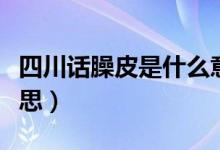 四川話臊皮是什么意思（四川話臊皮是什么意思）