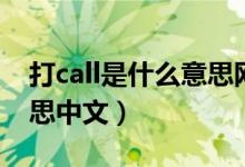 打call是什么意思網(wǎng)絡(luò)語(yǔ)言（打call是什么意思中文）