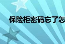 保險柜密碼忘了怎么辦（利用應(yīng)急鑰匙）