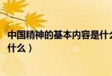 中國(guó)精神的基本內(nèi)容是什么1000字（中國(guó)精神的基本內(nèi)容是什么）