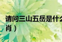 請問三山五岳是什么生肖（三山五岳打什么生肖）