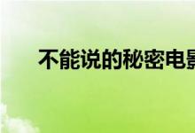不能說的秘密電影解析（劇情是什么）