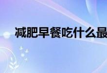 減肥早餐吃什么最好（減肥早餐吃什么）