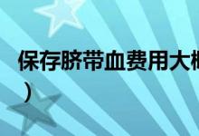 保存臍帶血費用大概要多少（保存臍帶血費用）