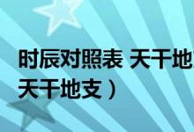 時辰對照表 天干地支 生辰八字（時辰對照表 天干地支）
