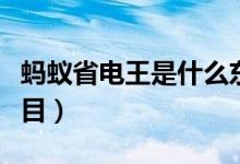 螞蟻省電王是什么東西（螞蟻省電王是什么項(xiàng)目）